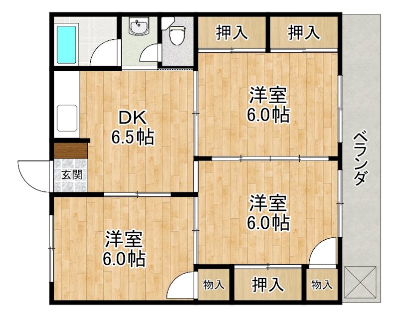ガーデン津福 間取り
