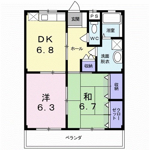 エステートＳＵＧＩ　Ⅰ  間取り