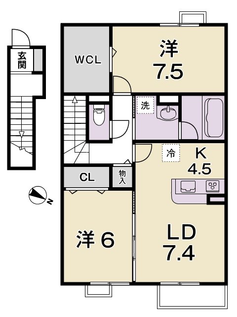 メゾン　ラ・セーヌ 間取り図