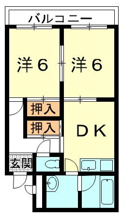 ハイツ中川 間取り図