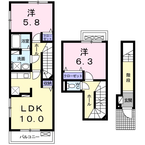 ウエストビレッジⅡ 間取り図