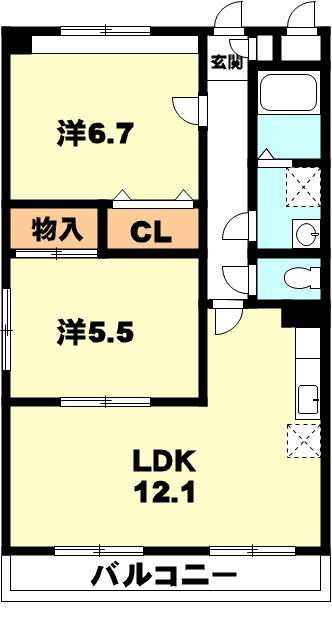 メゾンリバーサイド 301号室 間取り