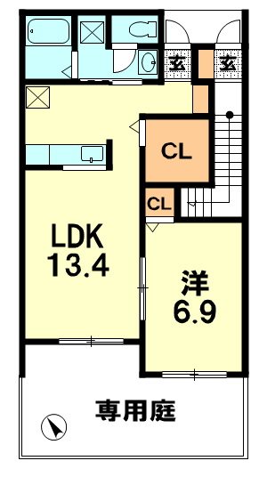 クレセント18  間取り