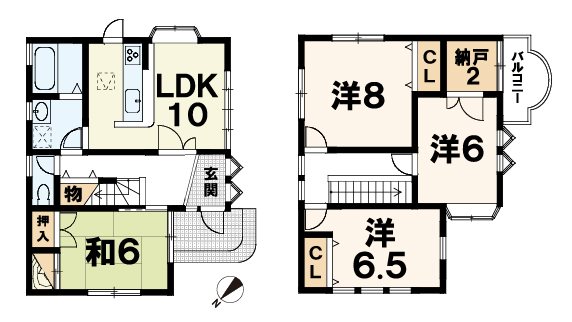 竜王町小口　貸家 間取り図