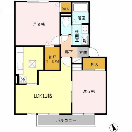 パティオドリームＡ棟 間取り図