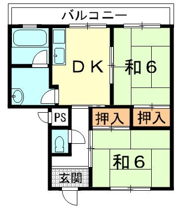 ハイツ中川 間取り図