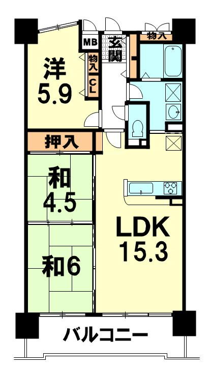 Ｍ&amp;rsquo;プラザ彦根駅前 間取り図