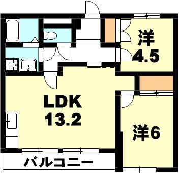 コーポ道寄 間取り図