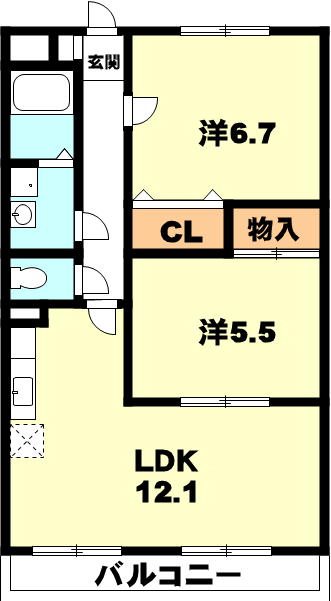 メゾンリバーサイド 間取り図