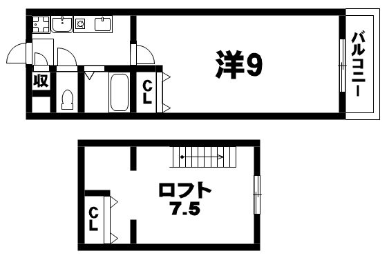 セコンダリー谷畑 間取り図