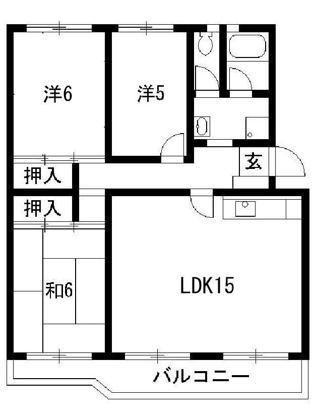 膳所ハイツ７号棟 間取り図