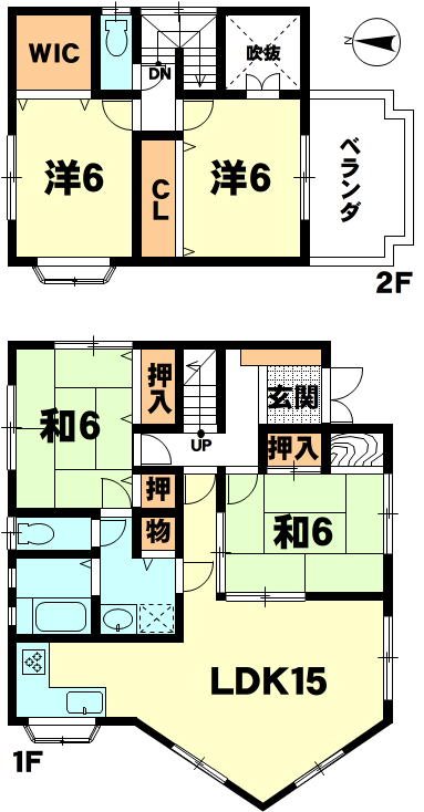 野郷原１丁目　貸家 間取り