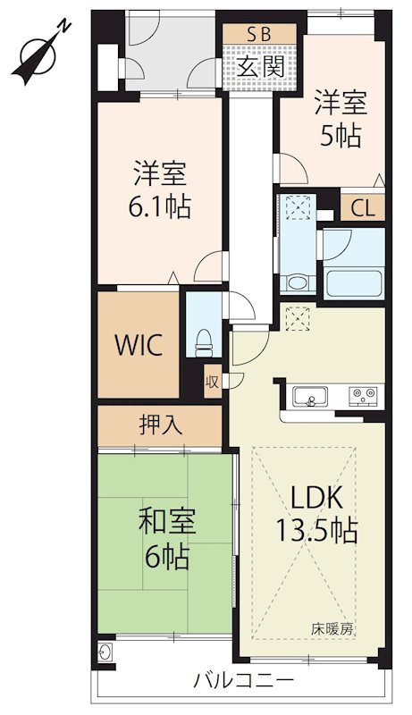 ユニハイム草津キララ・スクエア 間取り図