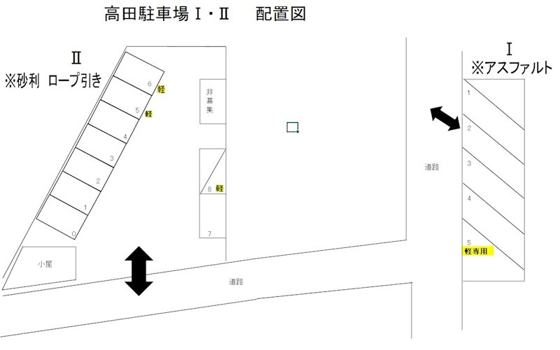 高田駐車場 Ⅰ-3号室 間取り