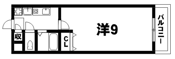 セコンダリー谷畑 308号室 間取り