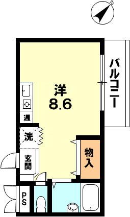 前田マンション  316号室 間取り