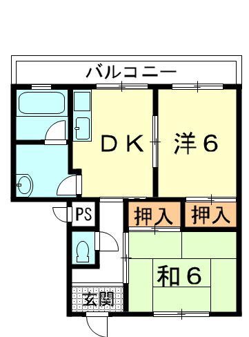 ハイツ中川 間取り図