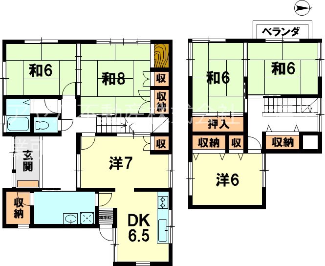 南志賀４丁目貸家 間取り図