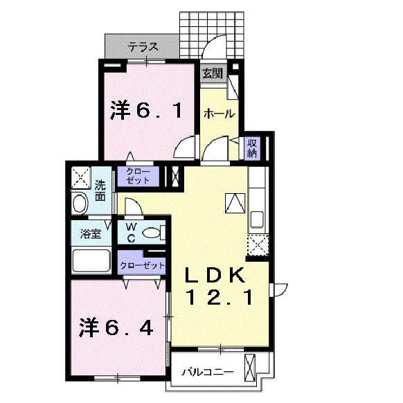 ヒルズイッセイⅡ 間取り図