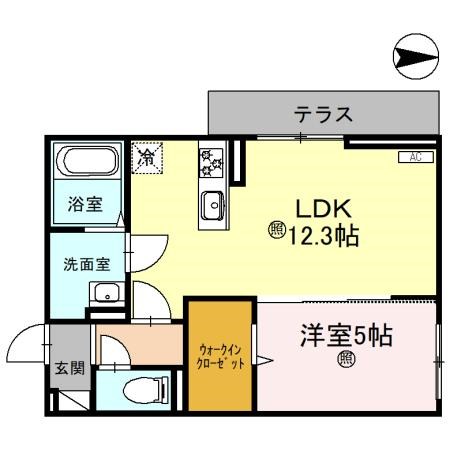 メゾンクレール瀬田北 101号室 間取り