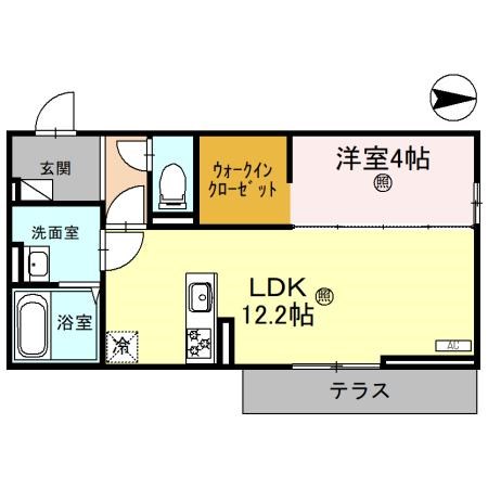 メゾンクレール瀬田北 102号室 間取り