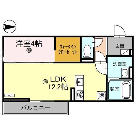 メゾンクレール瀬田北 203号室 間取り