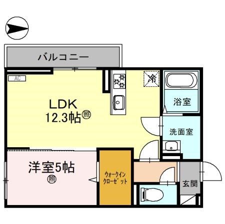 メゾンクレール瀬田北 305号室 間取り