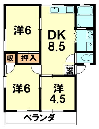 北浦ハイツ 間取り図