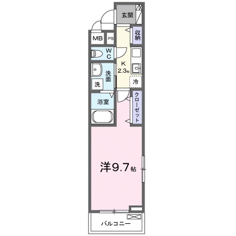 ルフレ 201号室 間取り