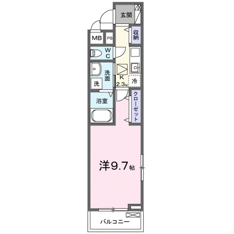 ルフレ 101号室 間取り