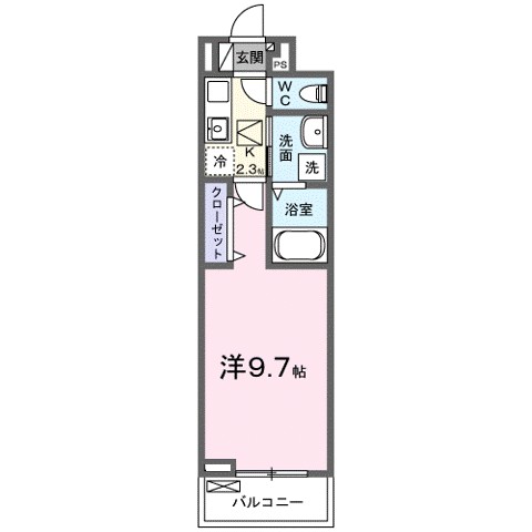 ルフレ 102号室 間取り