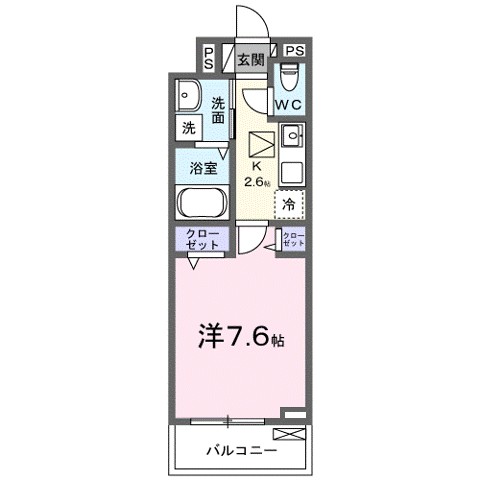 ルフレ 105号室 間取り