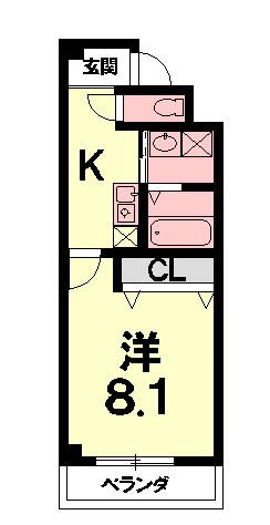 ドミール・ときめき坂 203号室 間取り