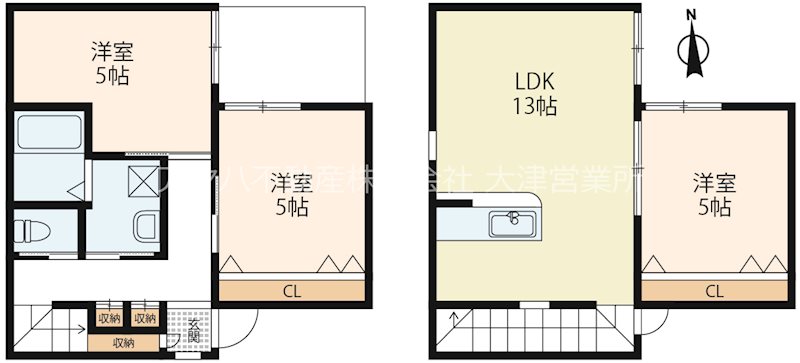 ユニキューブ美崎町 北館 間取り図