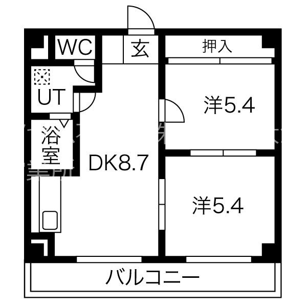 アパートメント膳所 205号室 間取り