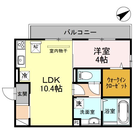 SEJOUR OTTS TROIS (ｾｼﾞｭｰﾙｵｯﾂﾄﾛﾜ) 間取り図