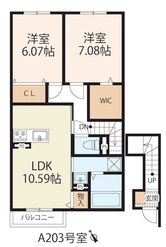 フラン瀬田　A棟 間取り図