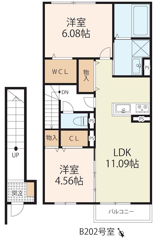 フラン瀬田　B棟 間取り図