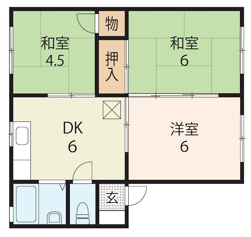 グリーンヴィレッジＢ 間取り図