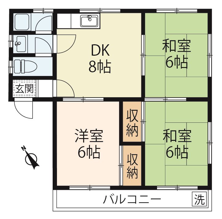 平田町アパート 間取り図