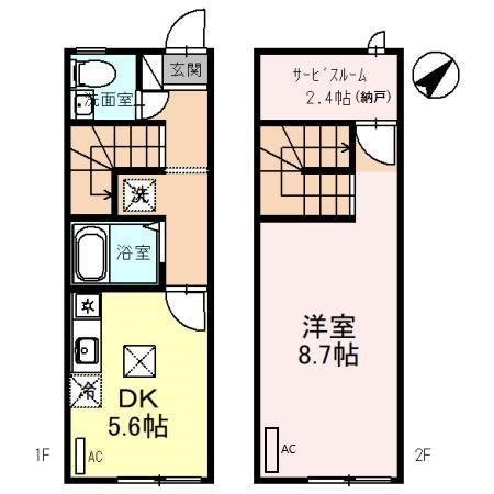 ミナミ大路ハイツA 間取り図