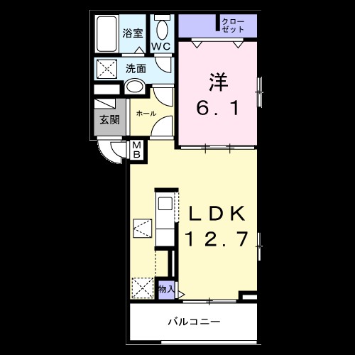 大江５丁目アパート 102号室 間取り