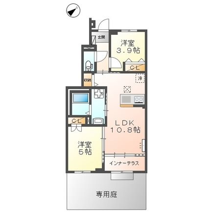 栗東市出庭賃貸アパート 間取り