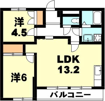 コーポ道寄 間取り図