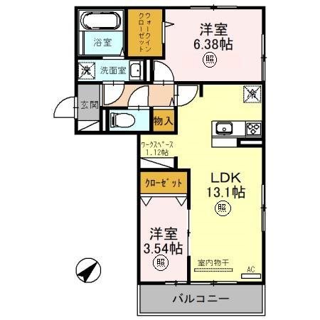 カーサ近江富士 間取り図