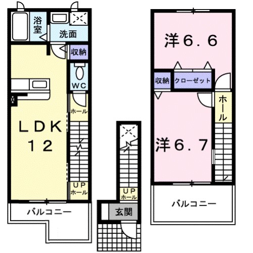 フレンドリ－・エデン・Ａ 202号室 間取り