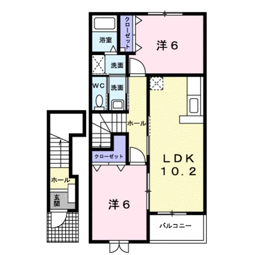 アタラクシア 201号室 間取り