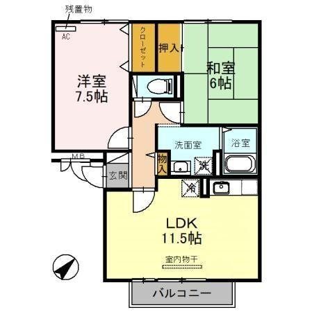 Ｔｈｉｃｋ Ｆｏｒｅｓｔ　Ｂ棟 間取り図