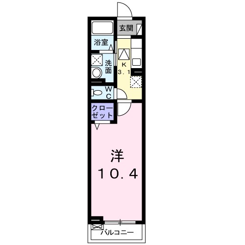 ブランルミエール 102号室 間取り