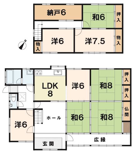 安土町小中　深尾邸 間取り図